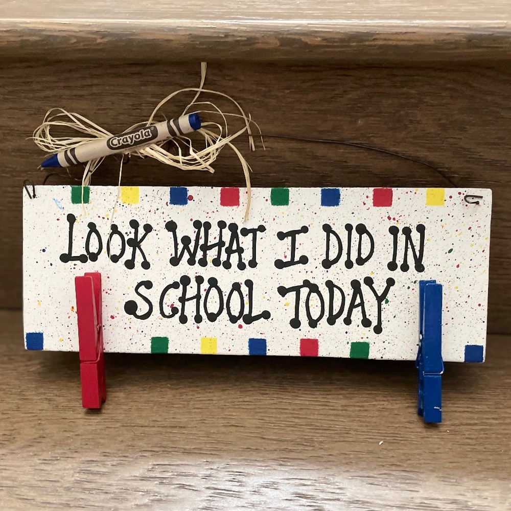 “Look what I did at school today!” Art Holder!